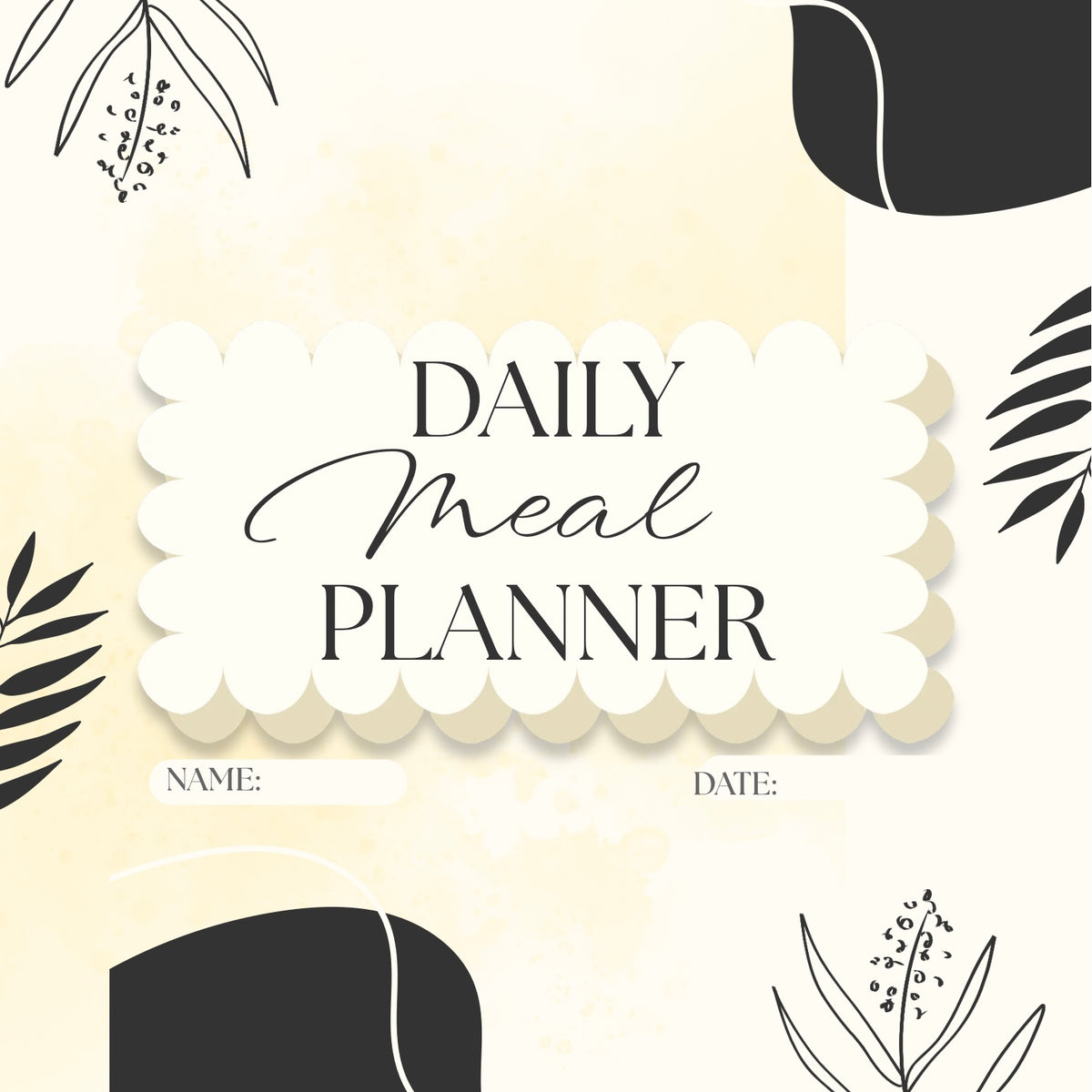 Daily Meal Planner | Food Journal Nutrition Tracker | Healthy Meal Prep Organizer for Weight Loss, Clean Eating & Wellness Planning with SmartRecipes